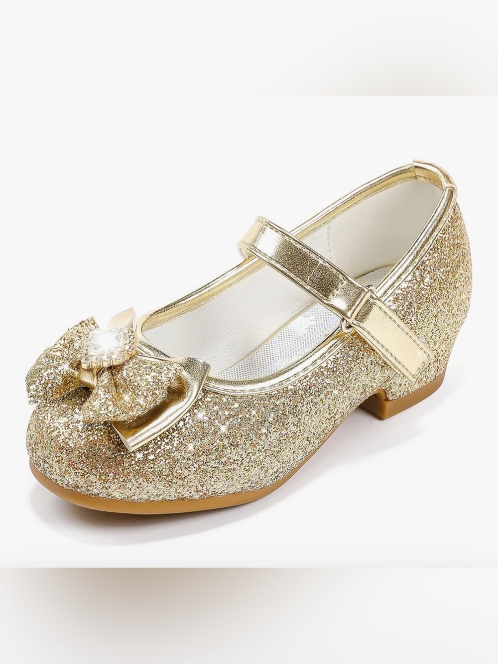 Girls Sparkle Mary Jane Shoes in Gold